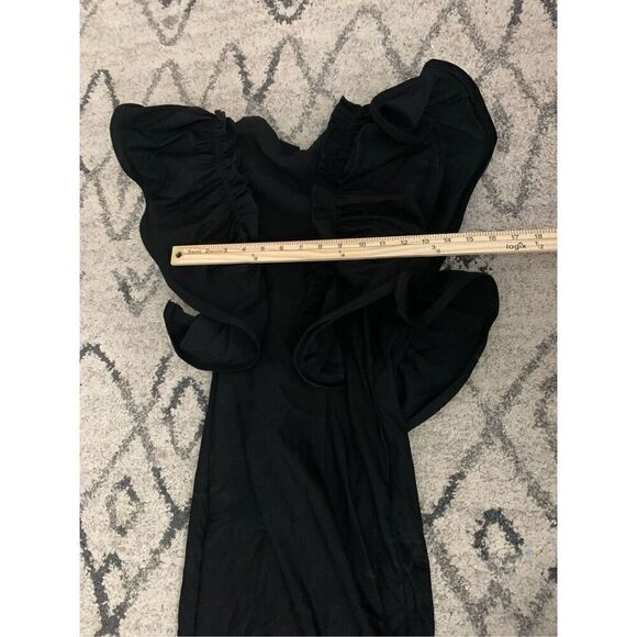 BEAUTIFUL size small BLACK Summer Casual Dresses for Women Flutter Sleeve Bodyco - Picture 8 of 8